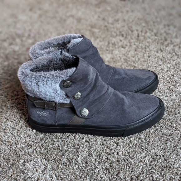 Blowfish Mahokia SHR grey suede high top Women's size 9 (Bin 2) - Picture 2 of 4